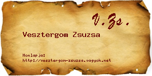 Vesztergom Zsuzsa névjegykártya